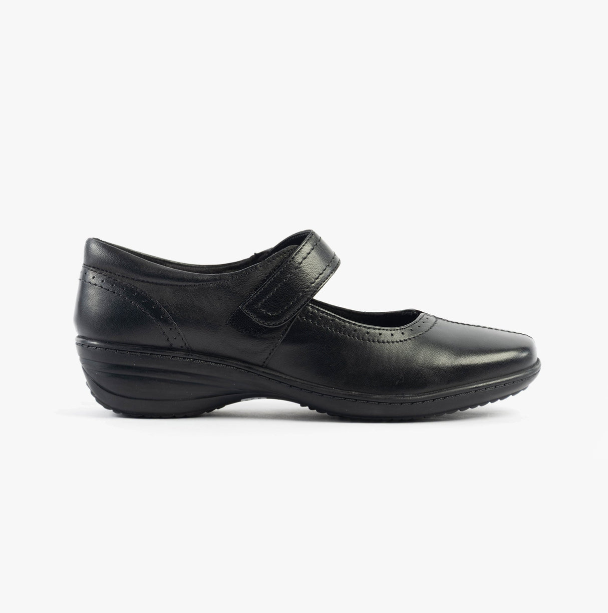 Mod Comfys SHEEN Womens Leather Mary Jane Shoes Black