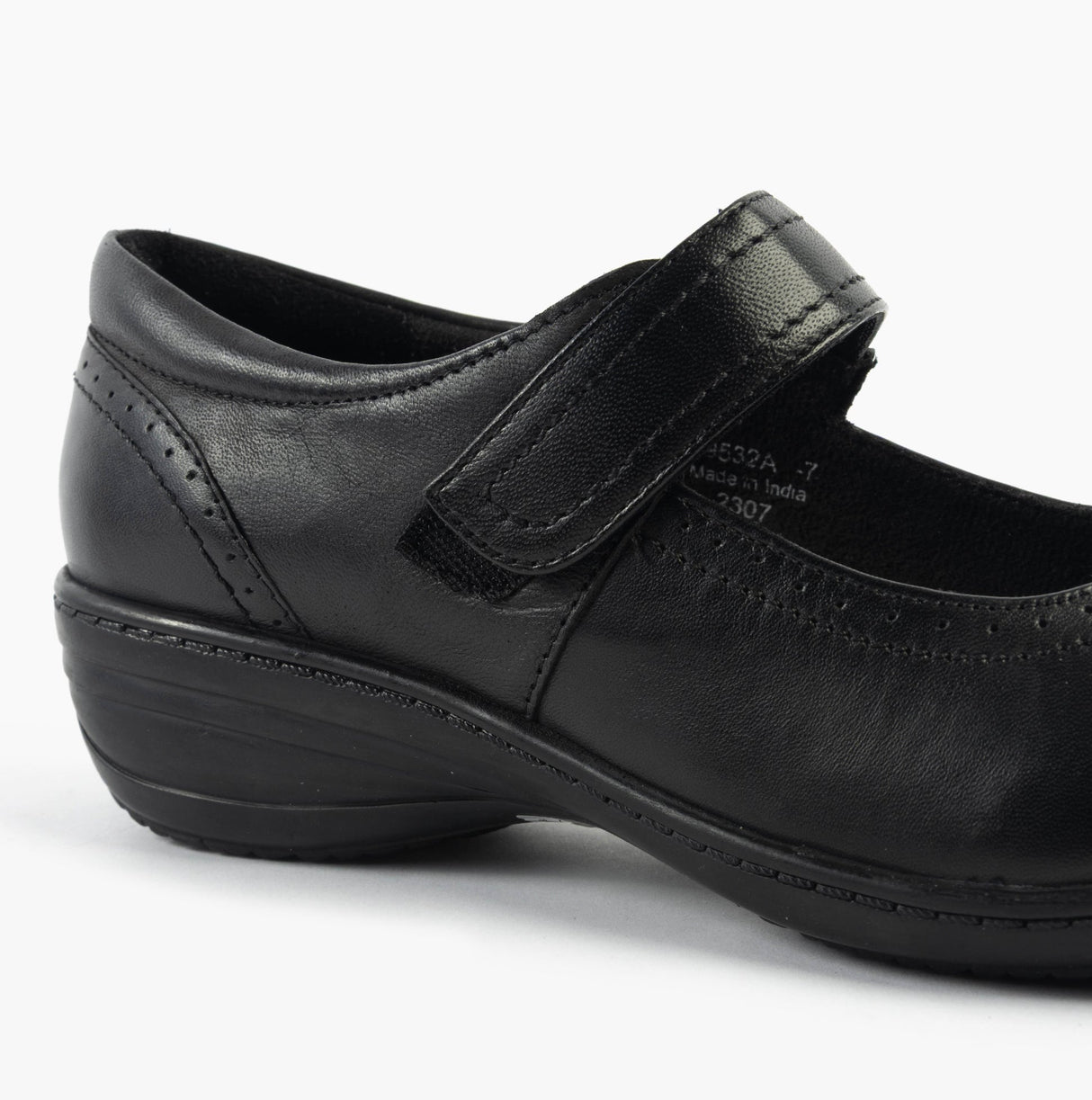 Mod Comfys SHEEN Womens Leather Mary Jane Shoes Black