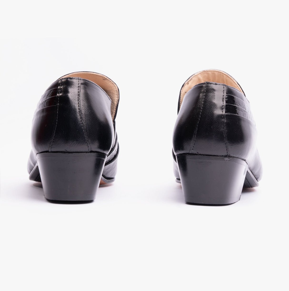 Montecatini PABLO Mens Cuban Heel Reptile Leather Shoes Black