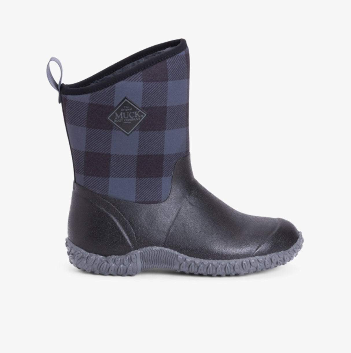 Muck Boots MUCKSTER II MID Womens Rubber Boots Black/Grey Plaid