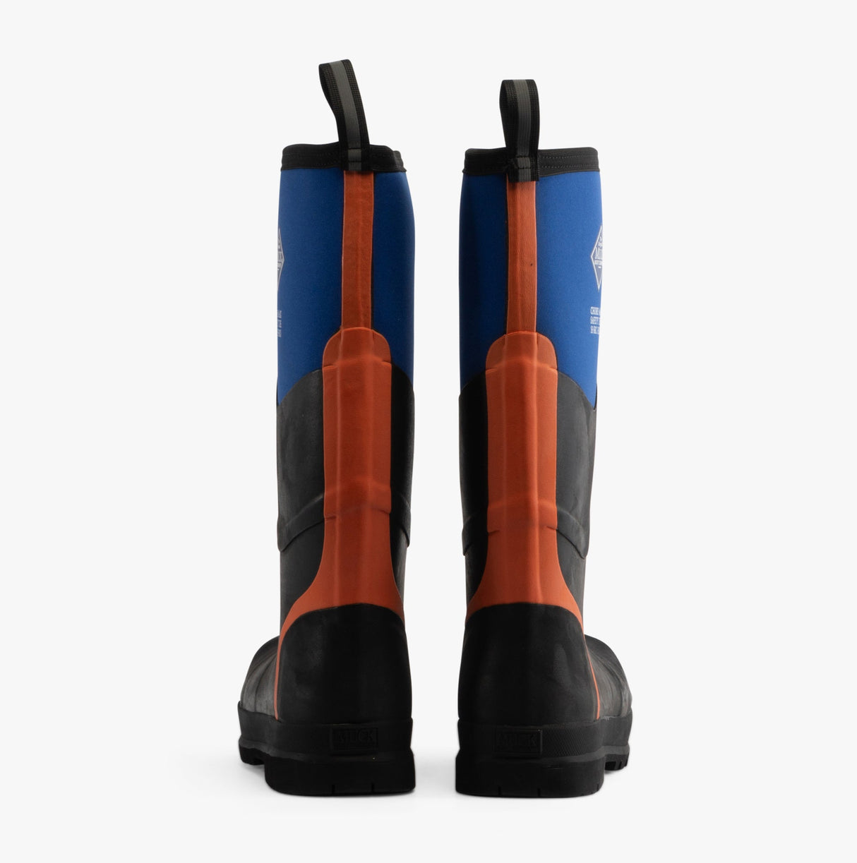 Muck Boots CHORE MAX S5 Unisex Rubber Wellington Boots Blue/Orange