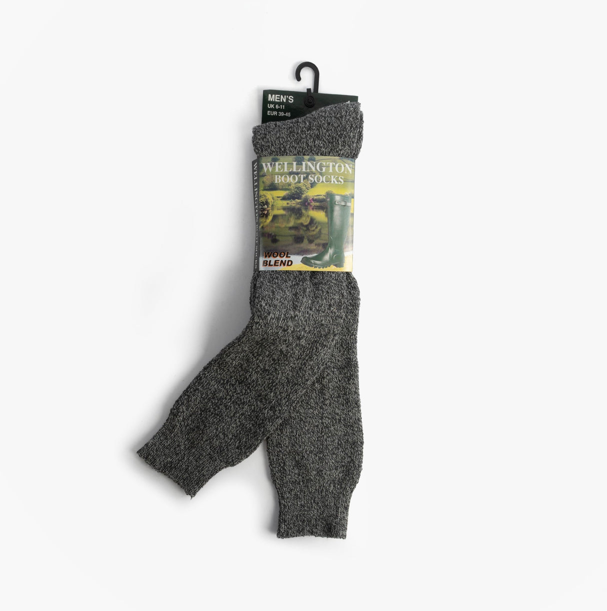 Mud Dogs Mens Welly Boot Socks Grey