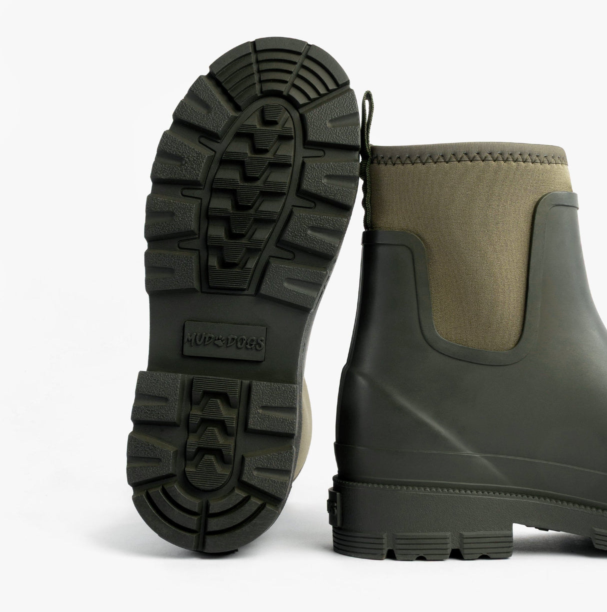 Mud Dogs BROOKE Womens Ankle Neoprene Wellies Dark Green