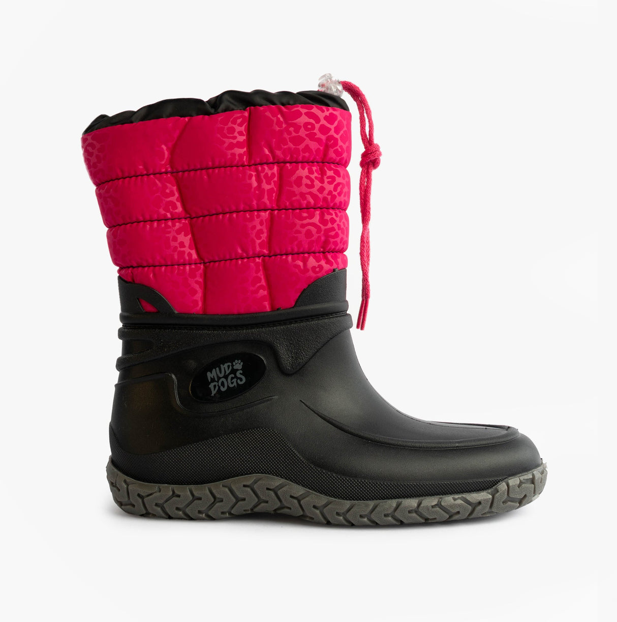 Mud Dogs NORDIC Womens Warm Lined Boots Pink/Black Leopard