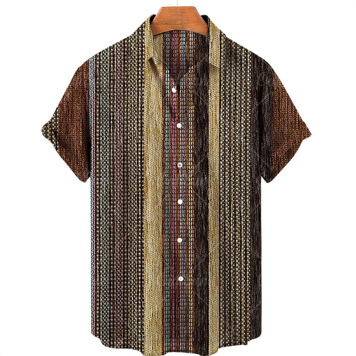 Men’s Summer Vintage V-Neck Shirt – Lightweight Casual Tee