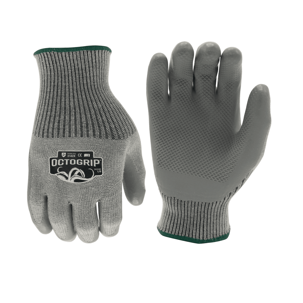 Octogrip OG330 Heavy Duty Latex Coated Palm Work Glove Grey XL