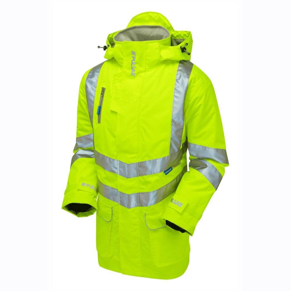 PULSAR P187 Hi-Vis Yellow Padded Waterproof Storm Coat