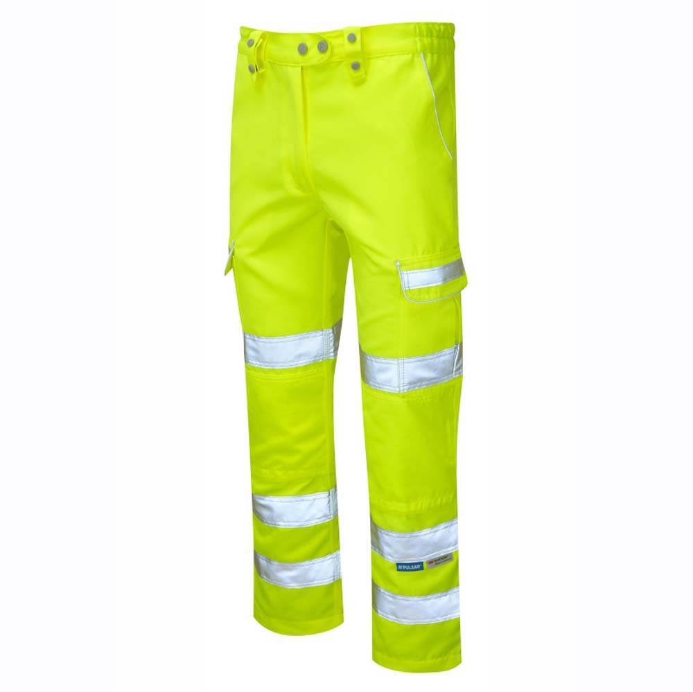 PULSAR P346LDS Ladies Hi-Vis Yellow Combat Trouser