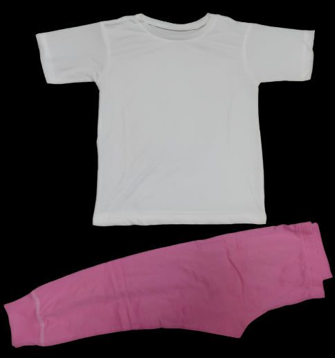 P692 PLAIN PINK & WHITE