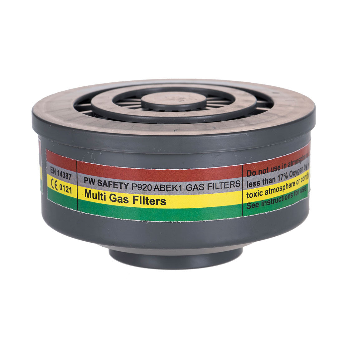 Portwest ABEK1 Gas Filter Special Thread Connection (Pk4)
