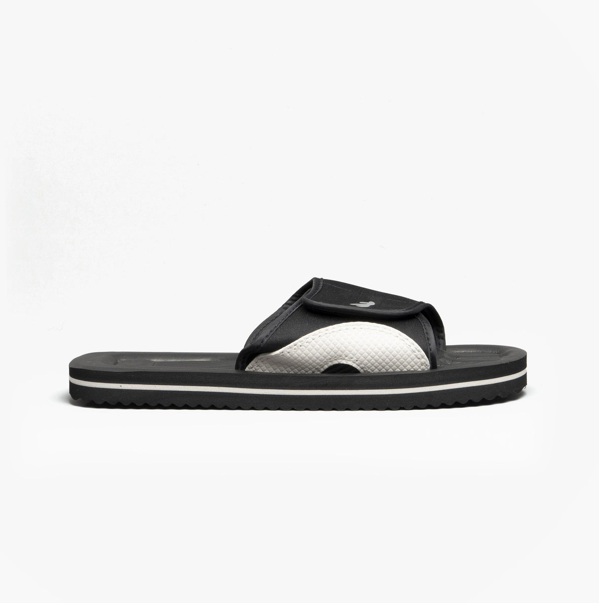 PDQ M275A Unisex Touch Fasten Strap Beach Sliders Black