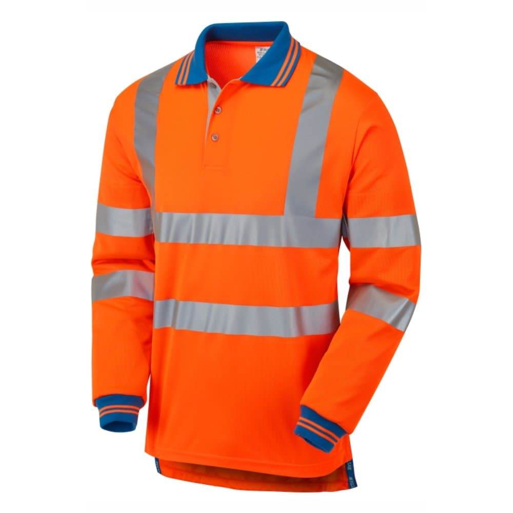 PULSAR PR470-CRS Hi-Vis Orange Cut Resistant Sleeve Polo Shirt