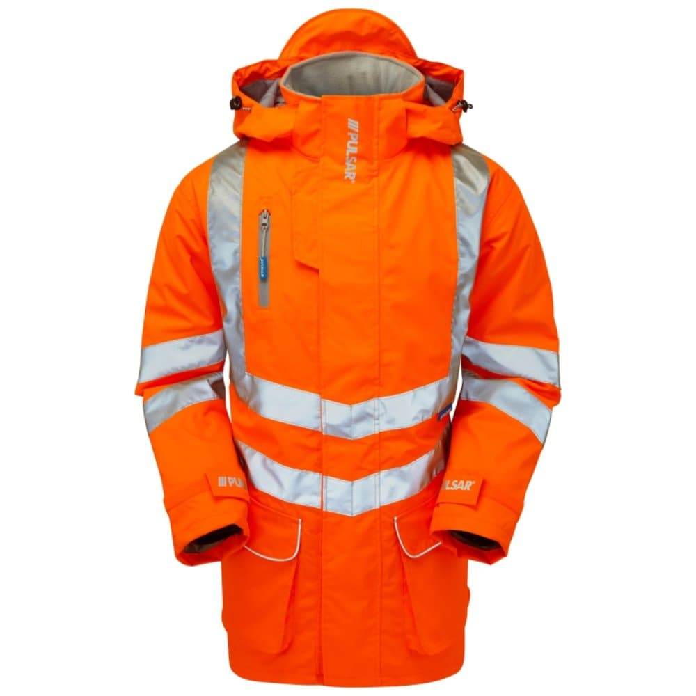 PULSAR PR499 Hi-Vis Orange Mesh Lined Storm Coat