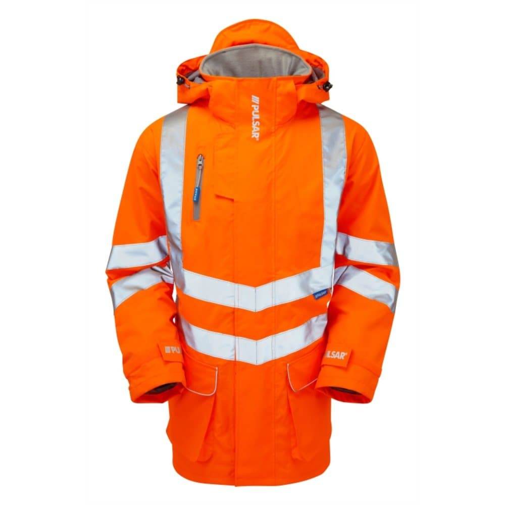 PULSAR PR502 Hi-Vis Orange Padded Storm Coat