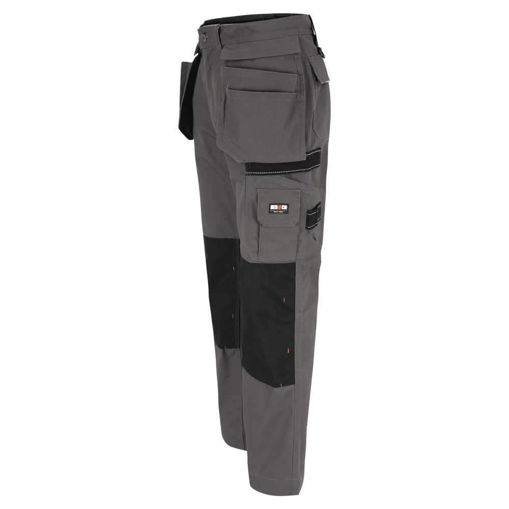 Herock Hercules Water-Repellent Kneepad Holster Pocket Trousers Grey / Black / 36" Waist/ 33" Leg