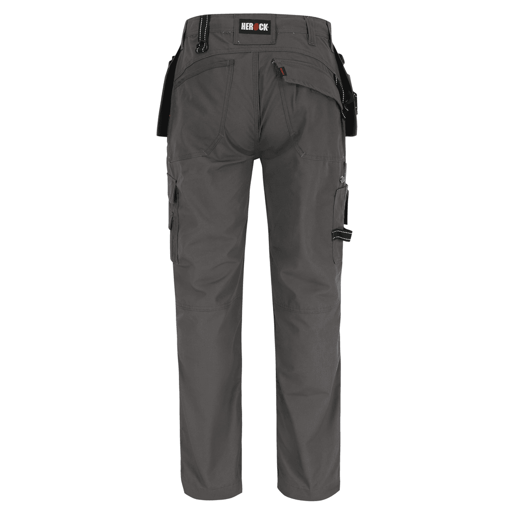 Herock Dagan Short Leg Water-Repellent Holster Pocket Kneepad Trousers Grey / 40" Waist, 28" Leg