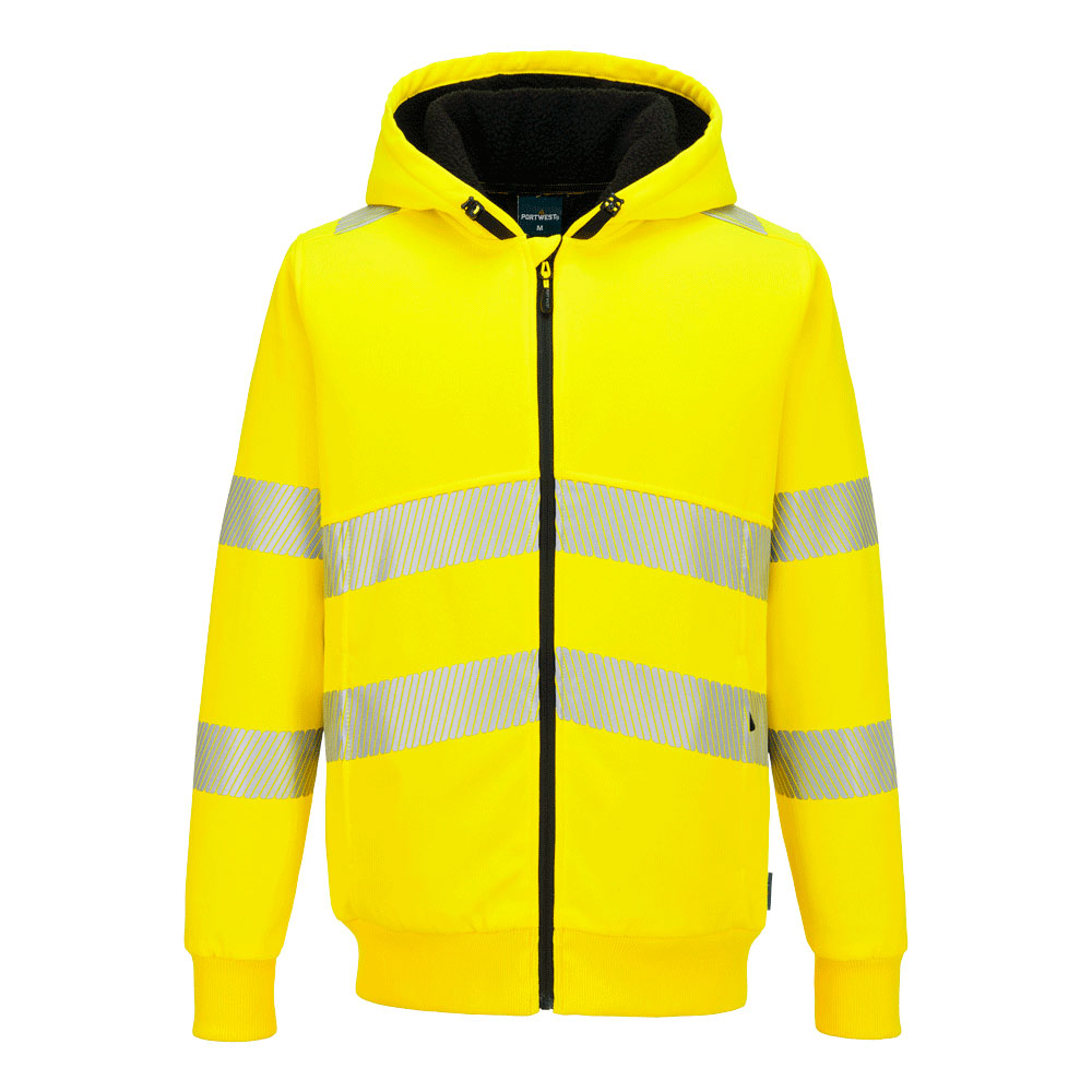 Portwest PW321 Hi-Vis Zipped Winter Hoodie