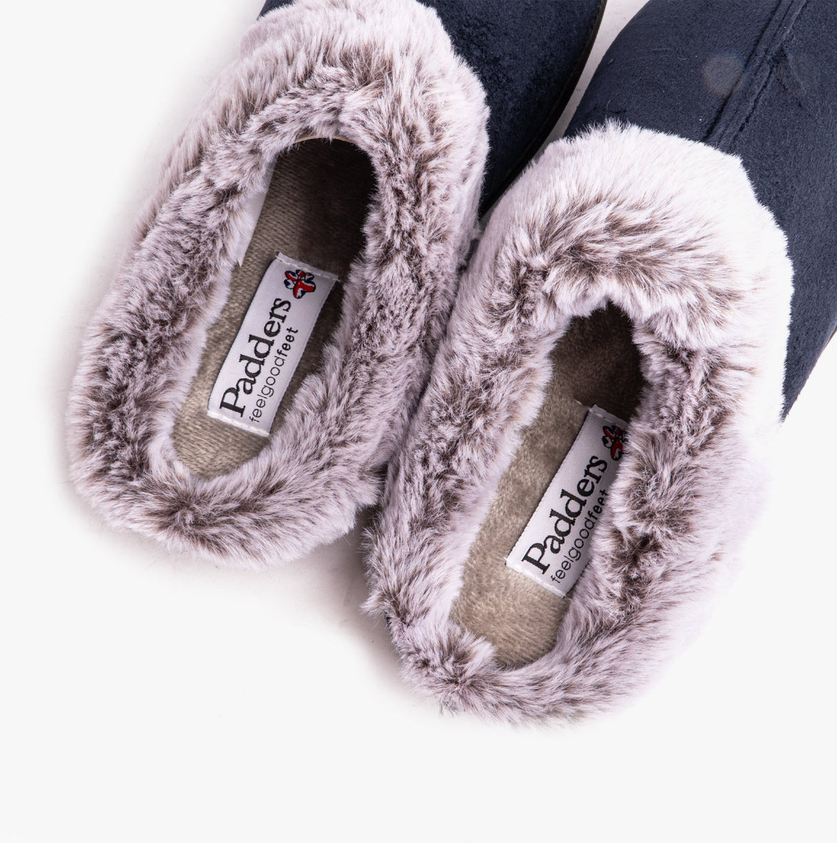 Padders FLORRIE Womens (2E Fit) Mule Slippers Navy Combi