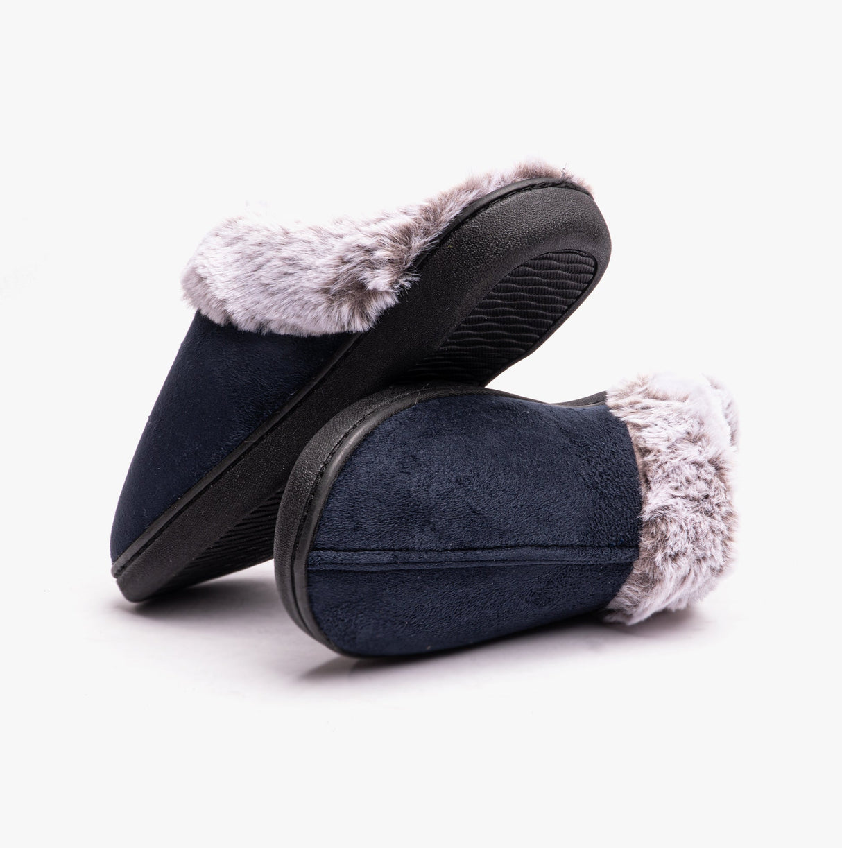 Padders FLORRIE Womens (2E Fit) Mule Slippers Navy Combi