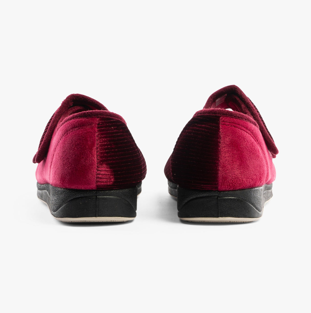 Padders LYDIA X Womens (6E Fit) Touch Fasten Slippers Winter Red