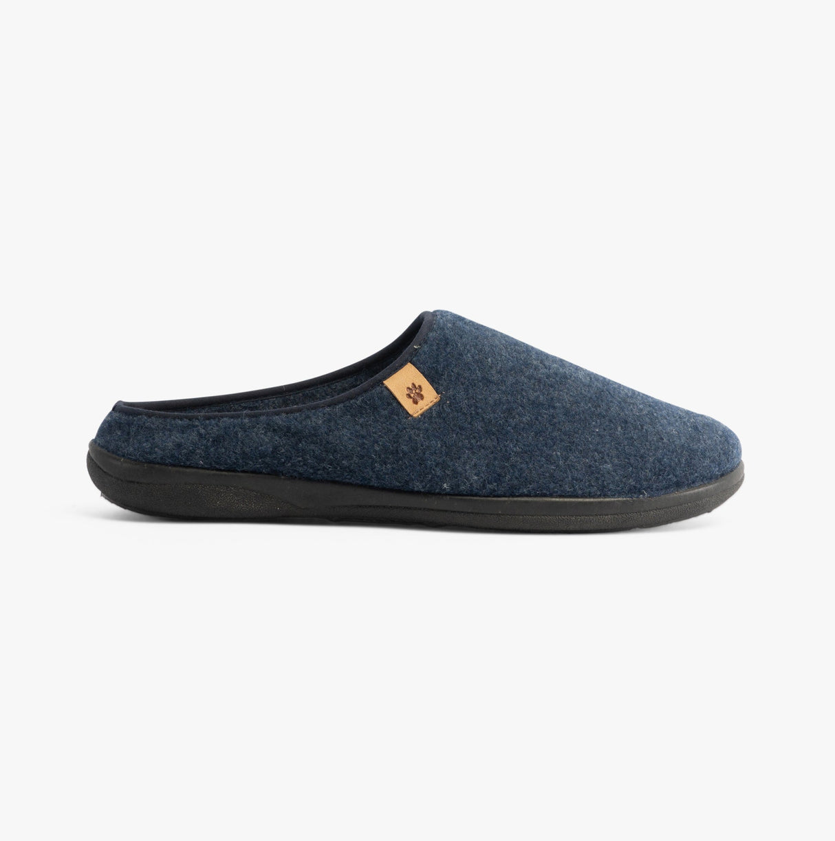 Padders FELIX Mens Mule Slippers Blue Felt