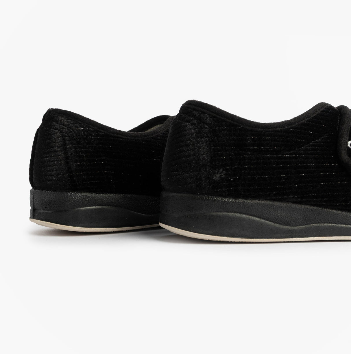 Padders CAMILLA Womens (2E Fit) Touch Fasten Slippers Black