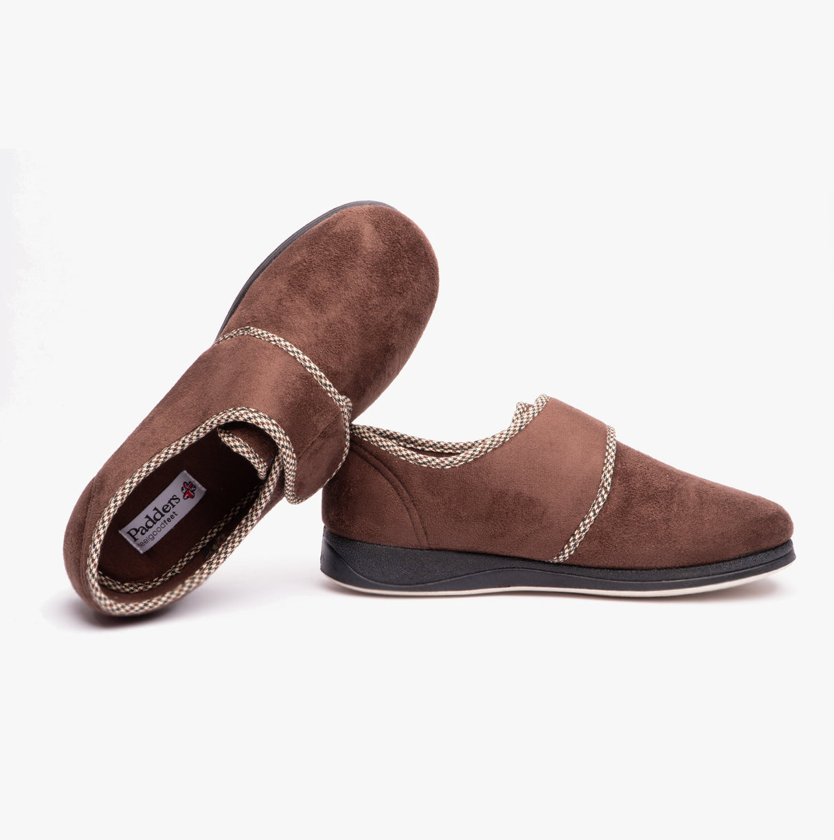 Padders HARRY (G Fit) Mens Slippers Dark Brown