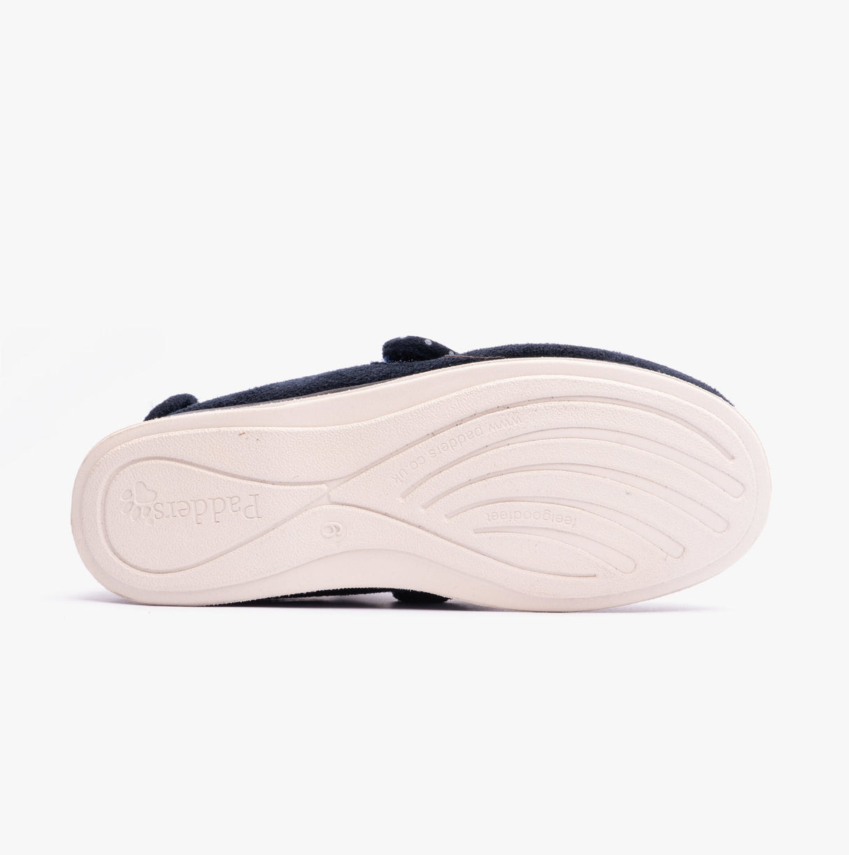 Padders ENFOLD Womens (2E Fit) Touch Fasten Full Slippers Navy