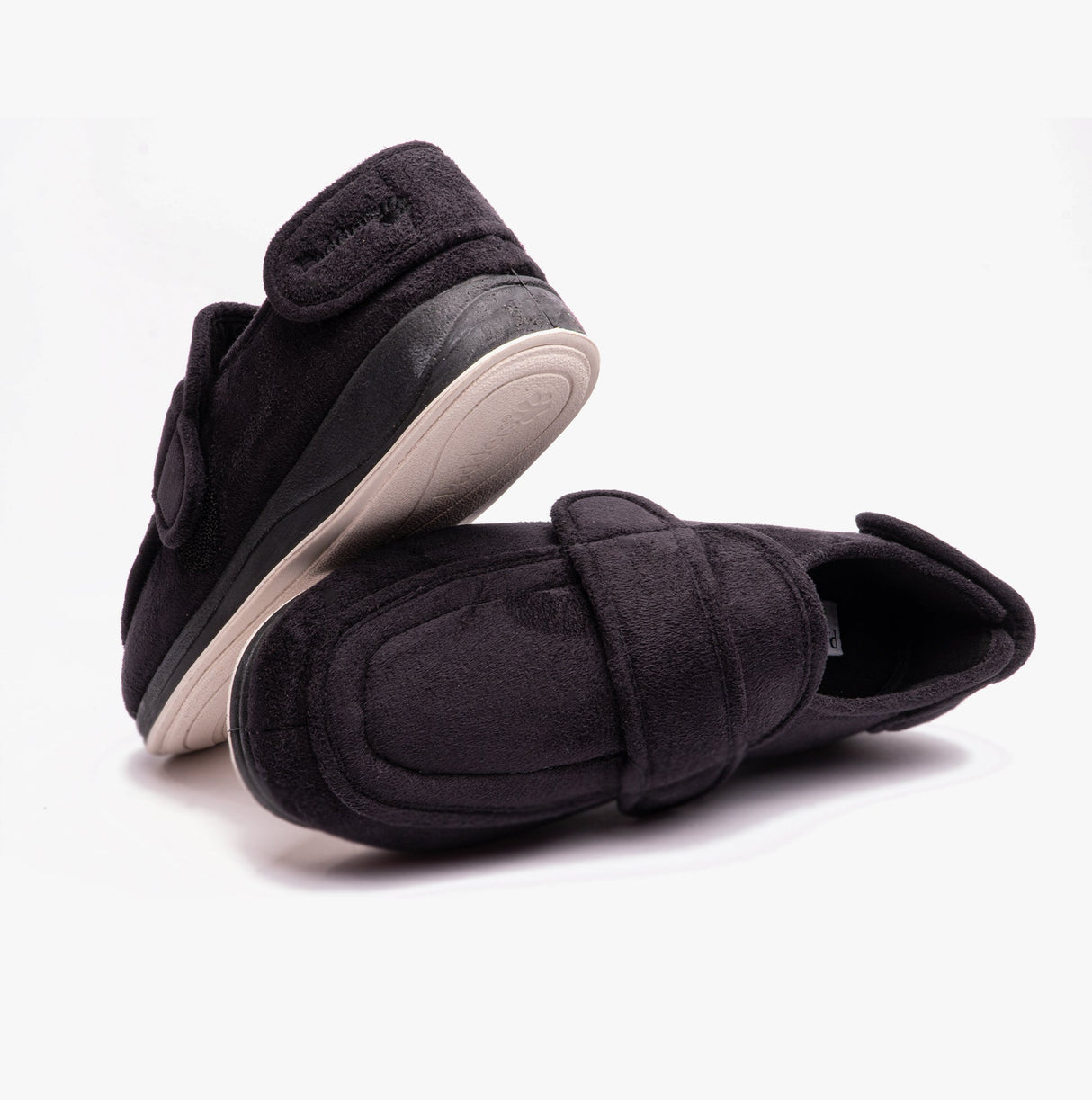 Padders WRAP Mens (G Fit) Easy Access Slippers Black