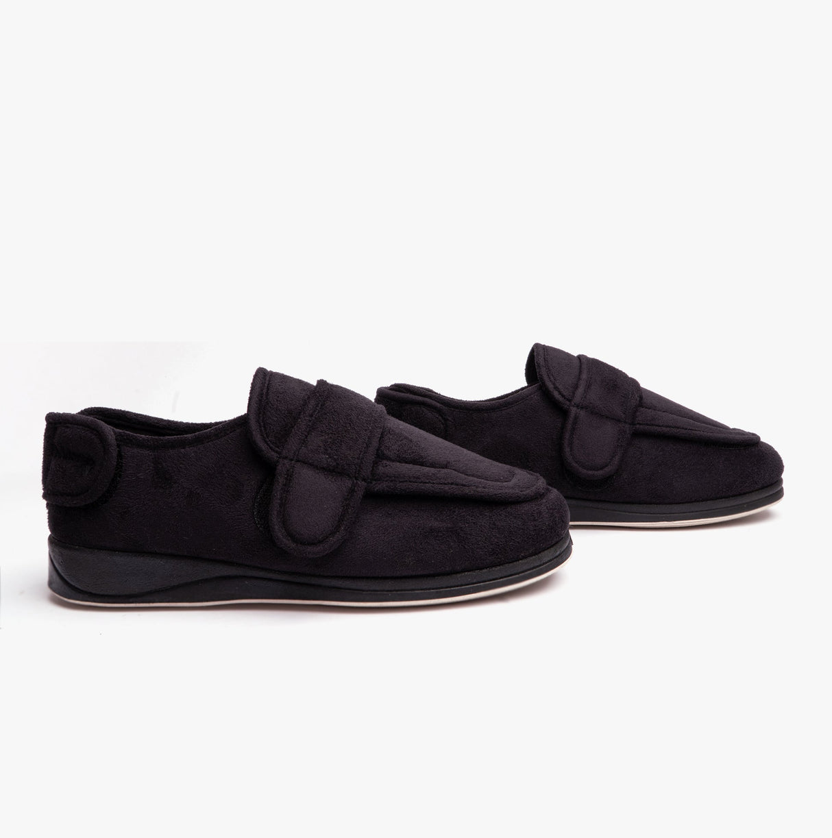 Padders WRAP Mens (G Fit) Easy Access Slippers Black