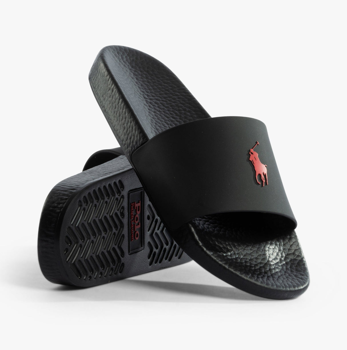 Polo Ralph Lauren POLO SLIDE Mens Sliders Black/Red