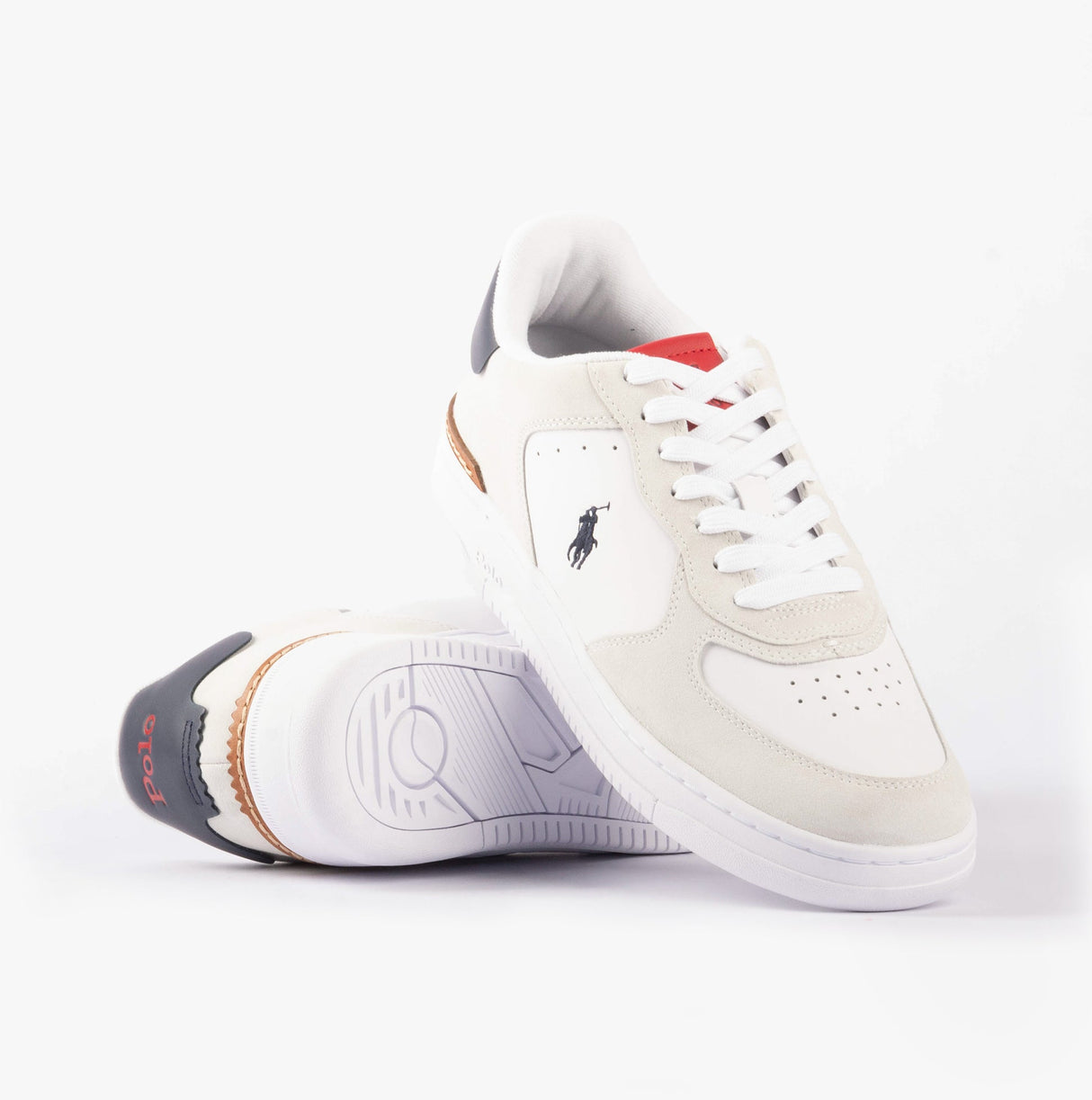 Polo Ralph Lauren MASTERS Mens Trainers White/Navy/Red