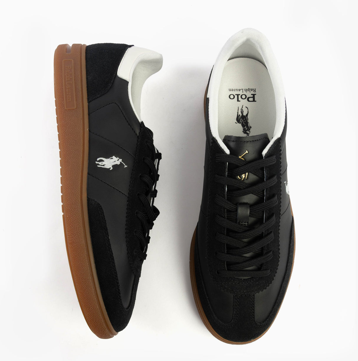 Polo Ralph Lauren BEDFORD Mens Trainers Black/White