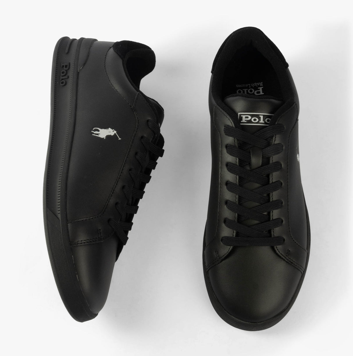 Polo Ralph Lauren HERITAGE COURT II Mens Trainers Black/Soft Grey