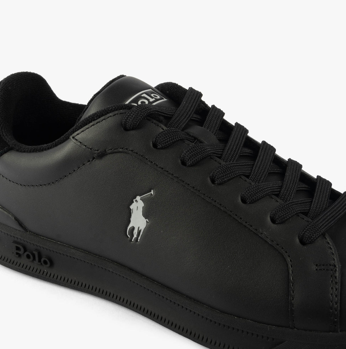 Polo Ralph Lauren HERITAGE COURT II Mens Trainers Black/Soft Grey