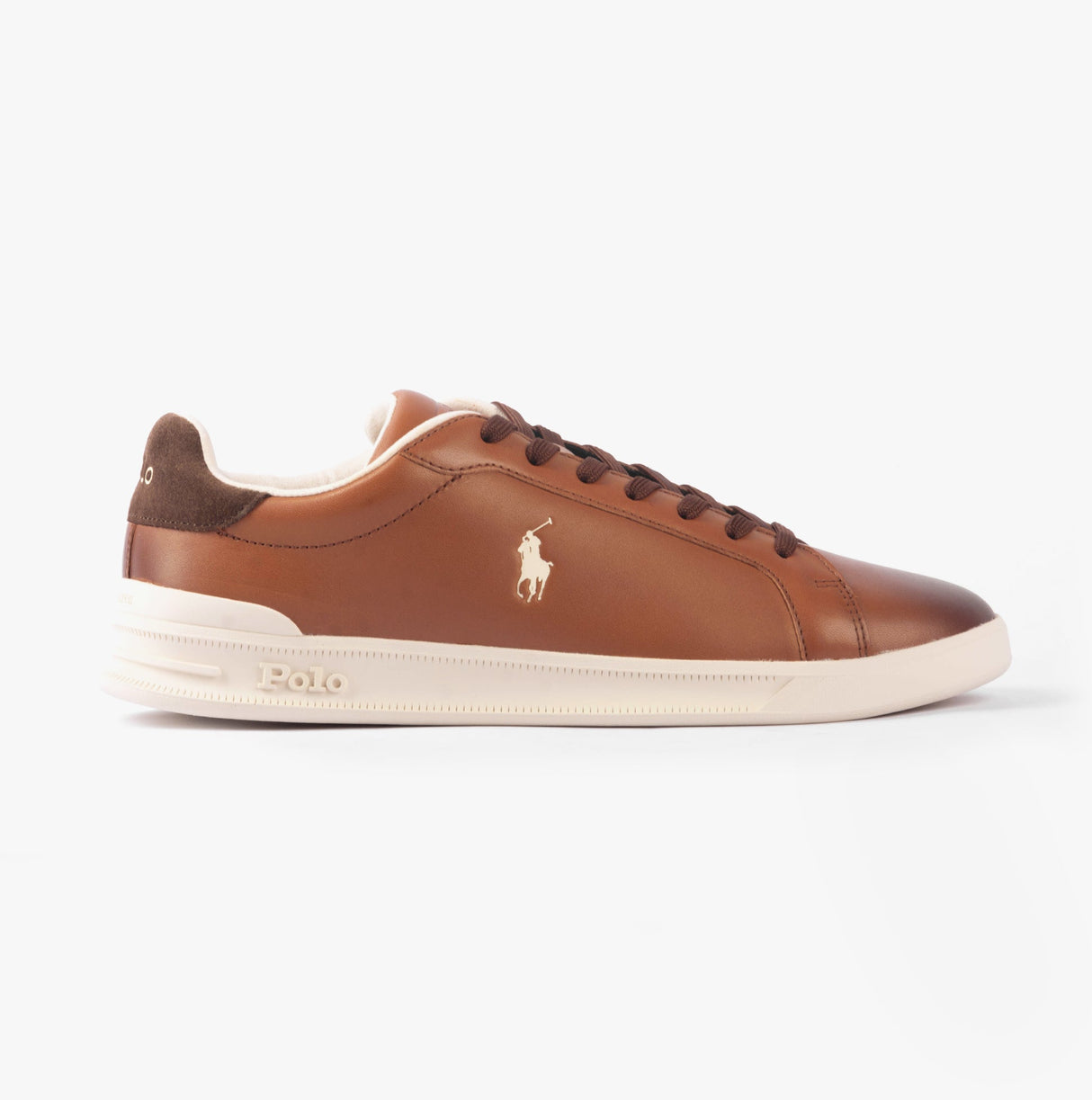 Polo Ralph Lauren HERITAGE COURT II Mens Trainers Tan/Ecru