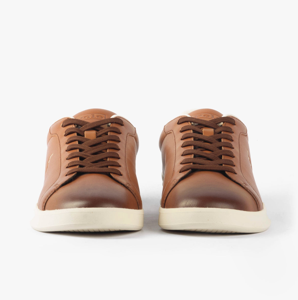 Polo Ralph Lauren HERITAGE COURT II Mens Trainers Tan/Ecru