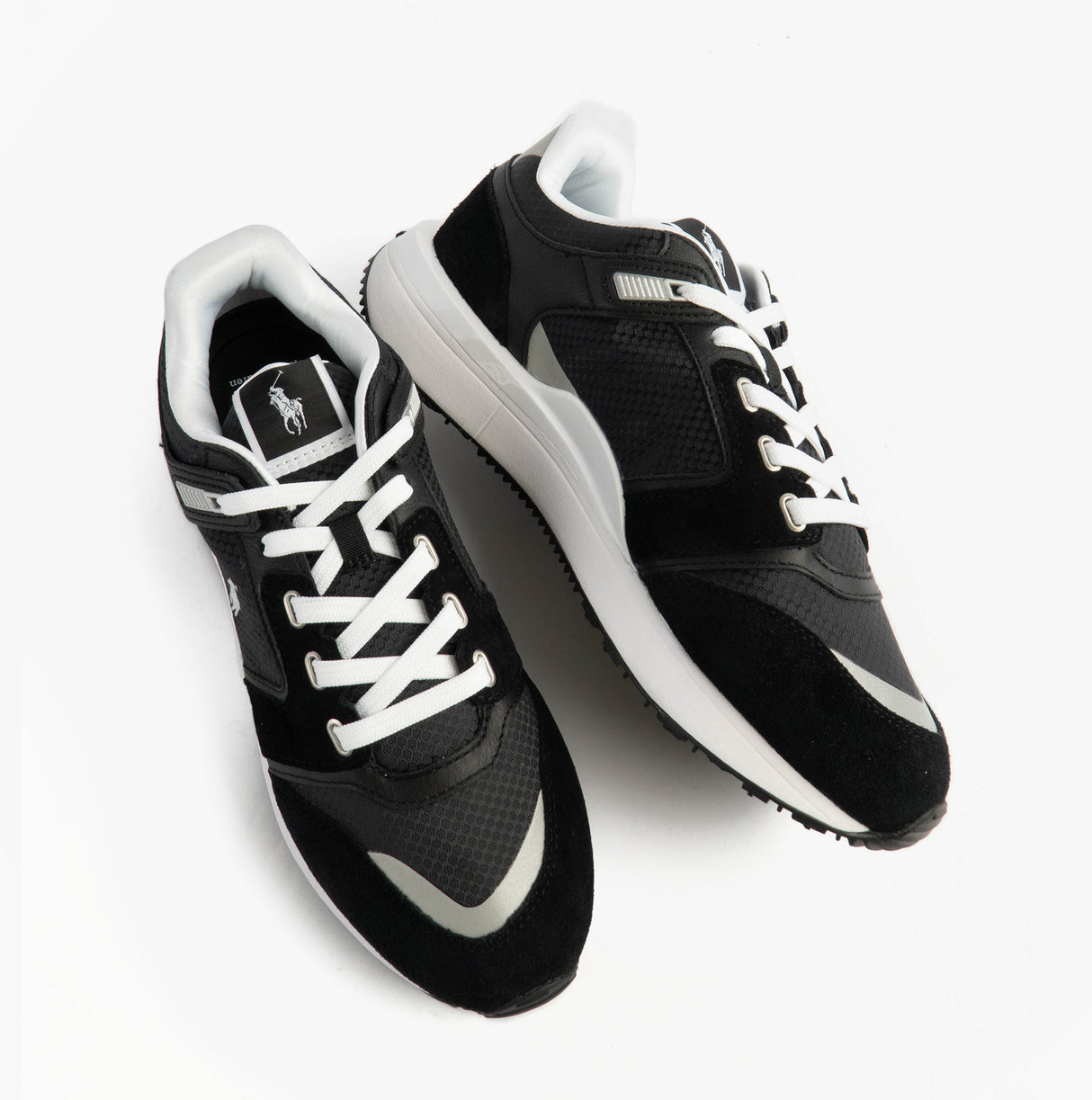 Polo Ralph Lauren Train 89 V2 Mens Suede Panelled Trainer Black/White