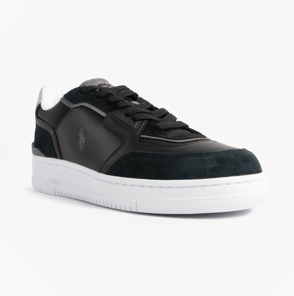Polo Ralph Lauren Open Masters Mens Suede-Panelled Trainer Black