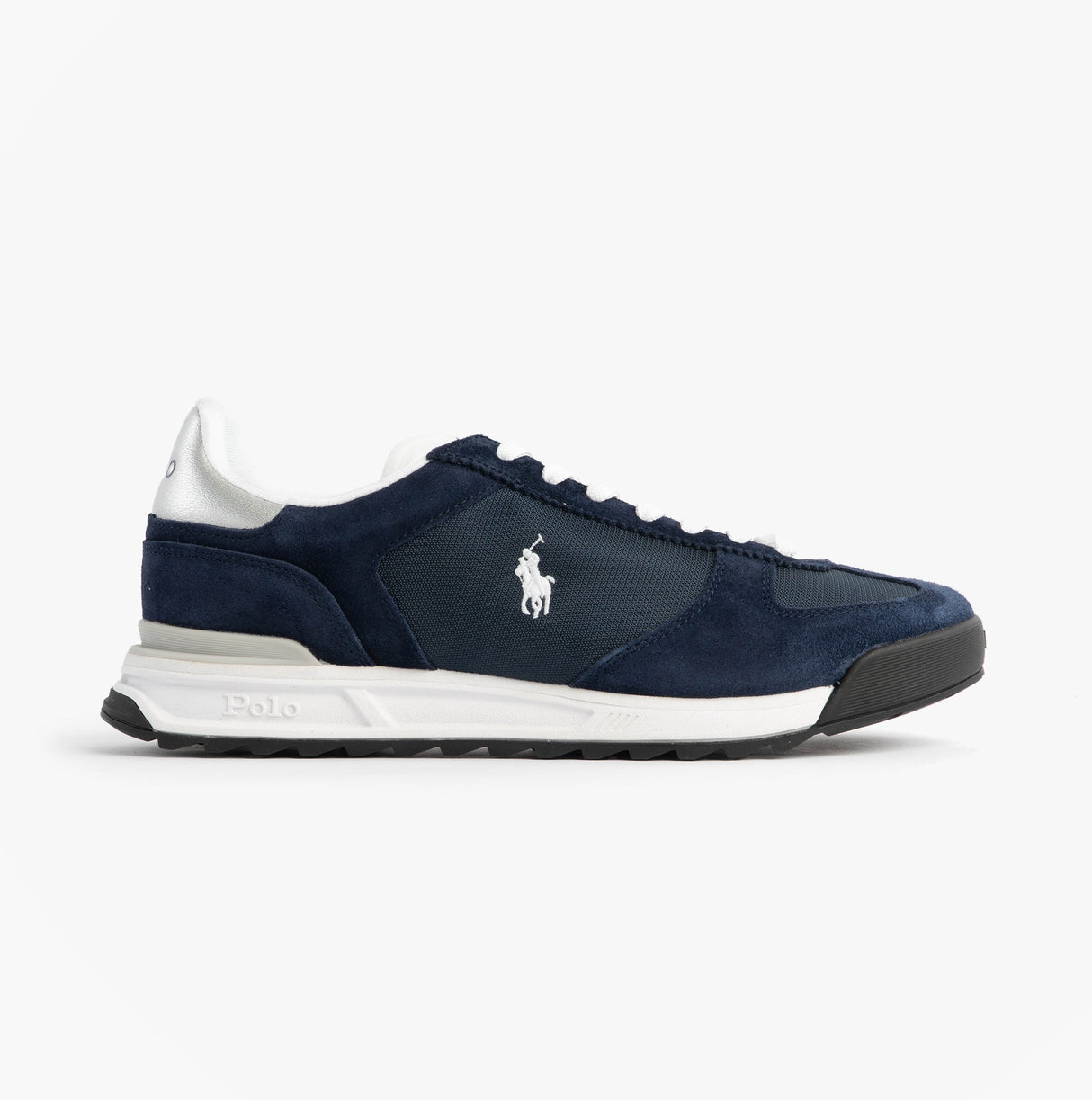 Polo Ralph Lauren Mens Varick Suede & Oxford Lace Up Trainer Navy