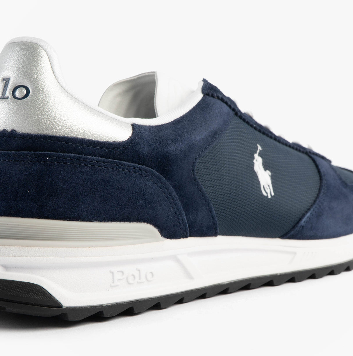 Polo Ralph Lauren Mens Varick Suede & Oxford Lace Up Trainer Navy