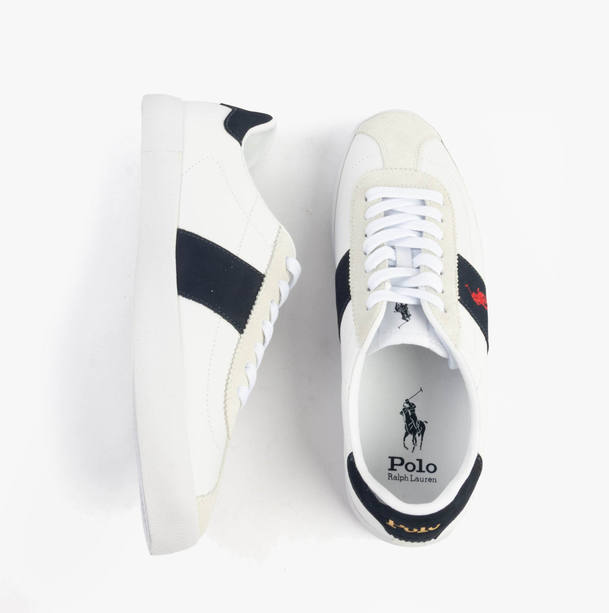 Polo Ralph Lauren COURT VLC II Mens Trainers White/Navy/Red