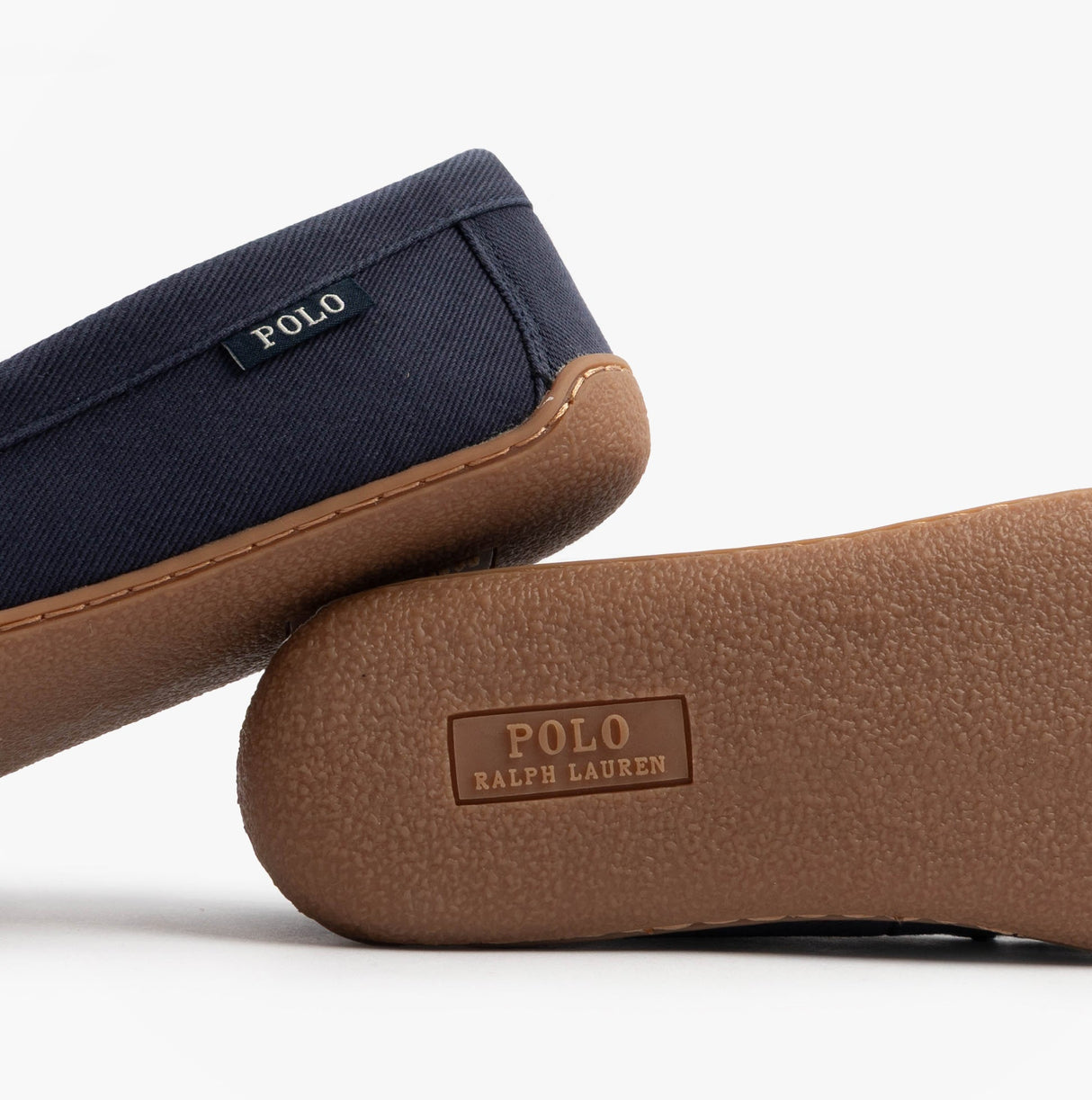 Polo Ralph Lauren BRENAN Mens Slippers Navy/Paper White