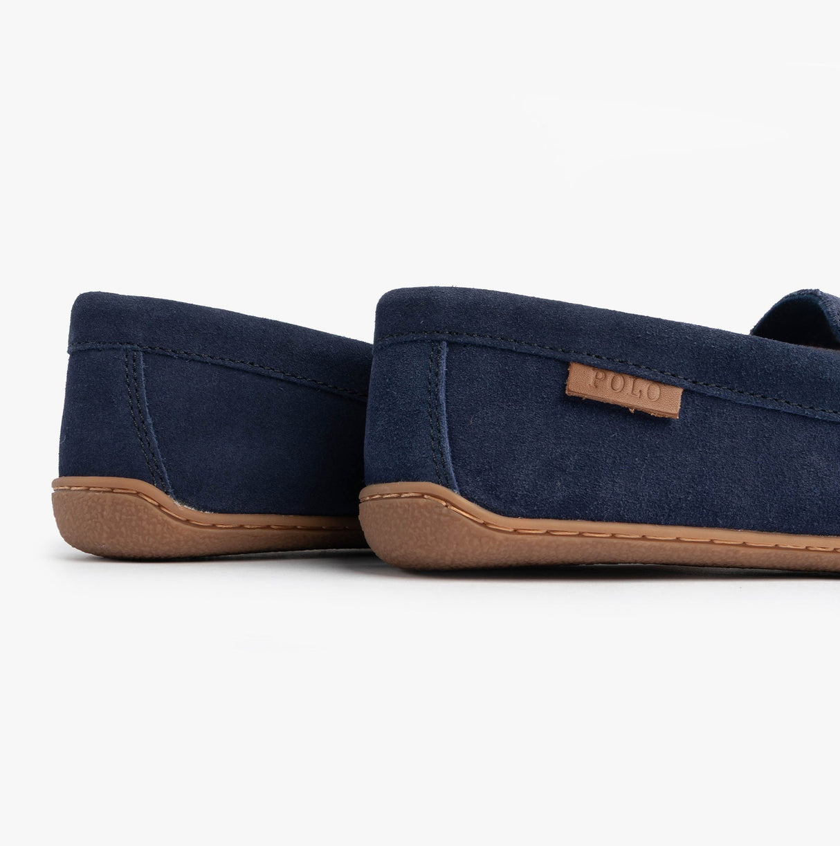 Polo Ralph Lauren BRENAN Logo Mens Dress Suede Slippers Navy