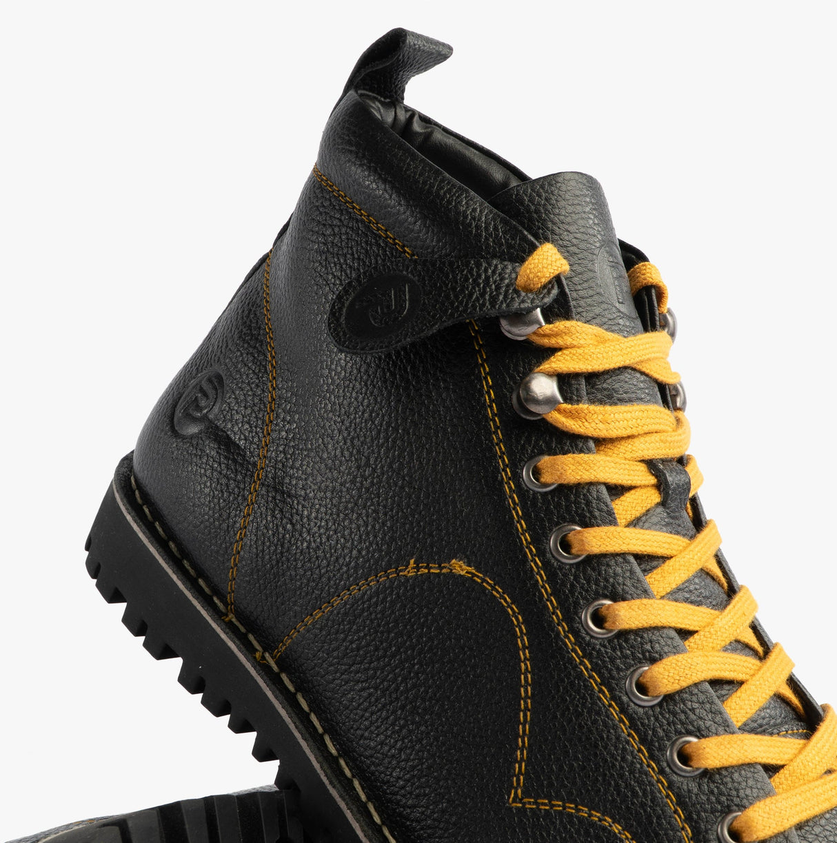 Popps 1961 MOD Mens Leather Monkey Boots Black