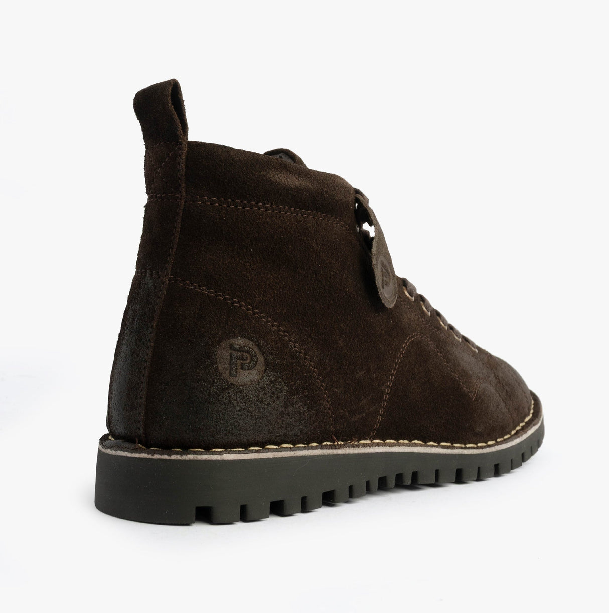 Popps 1961 MOD Mens Suede Monkey Boots Brown