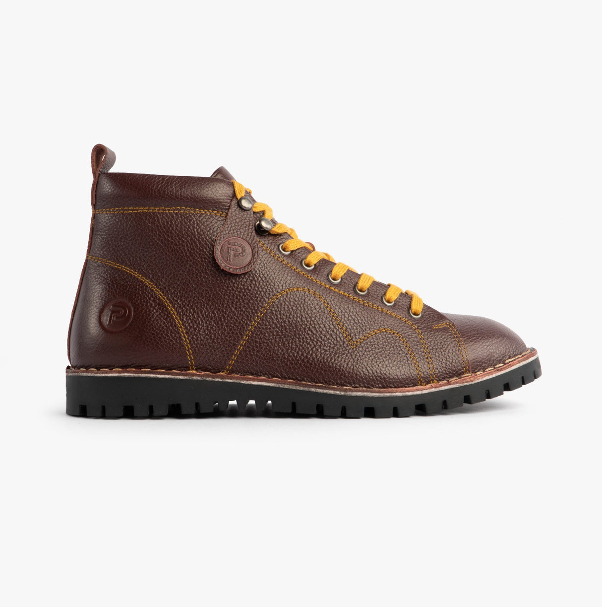 Popps 1961 MOD Mens Leather Monkey Boots Oxblood