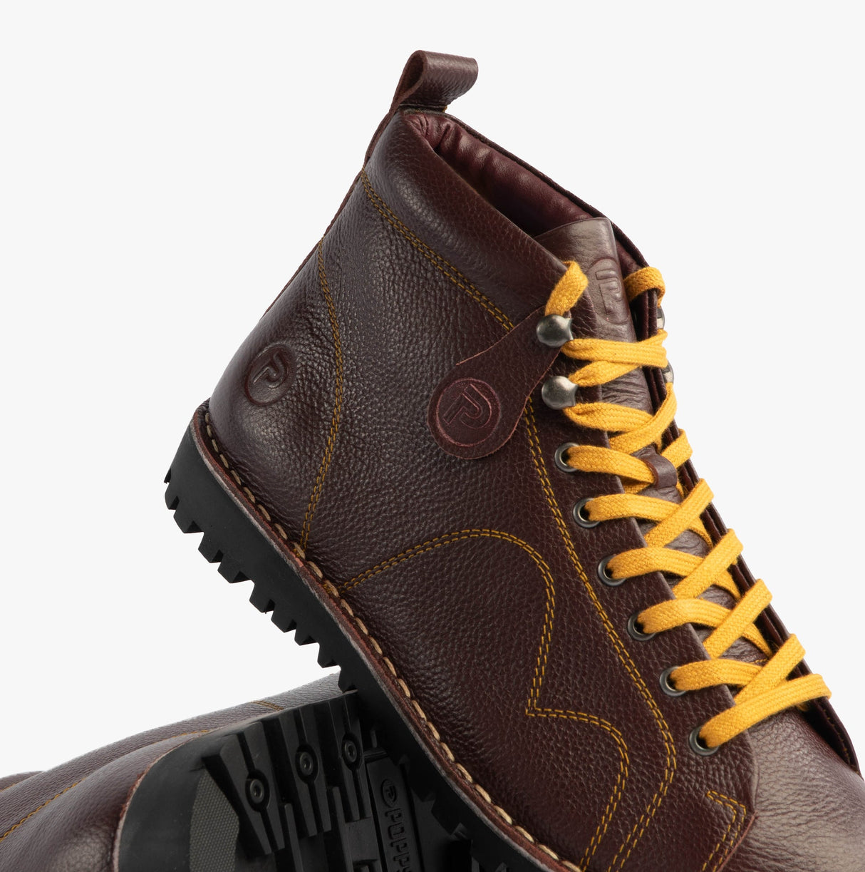 Popps 1961 MOD Mens Leather Monkey Boots Oxblood