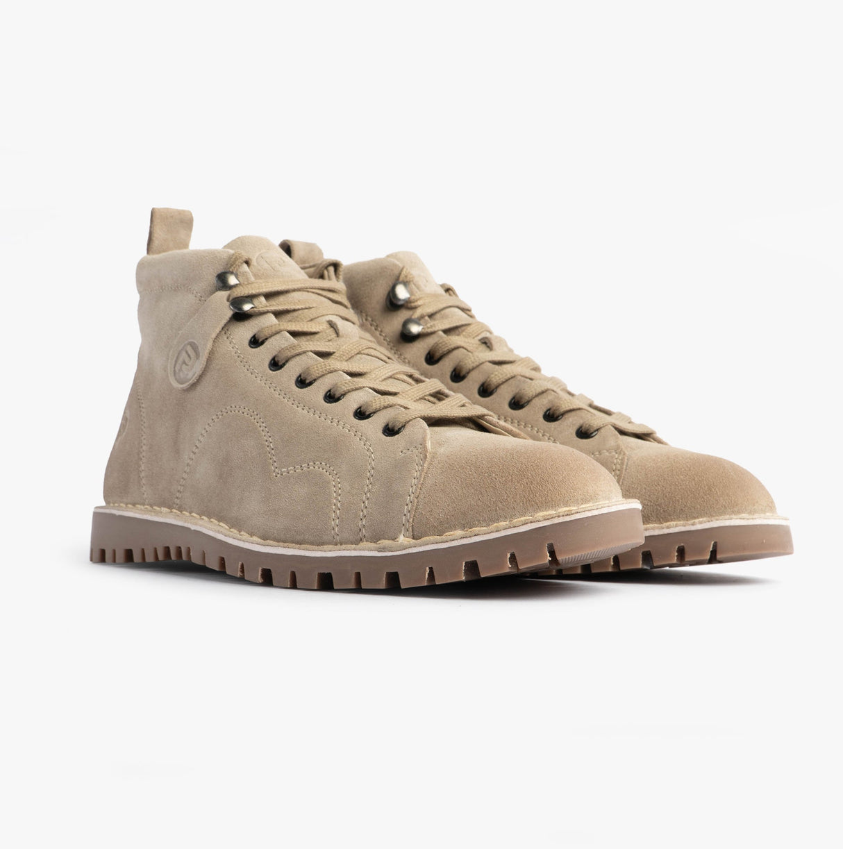 Popps 1961 MOD Mens Suede Monkey Boots Sand