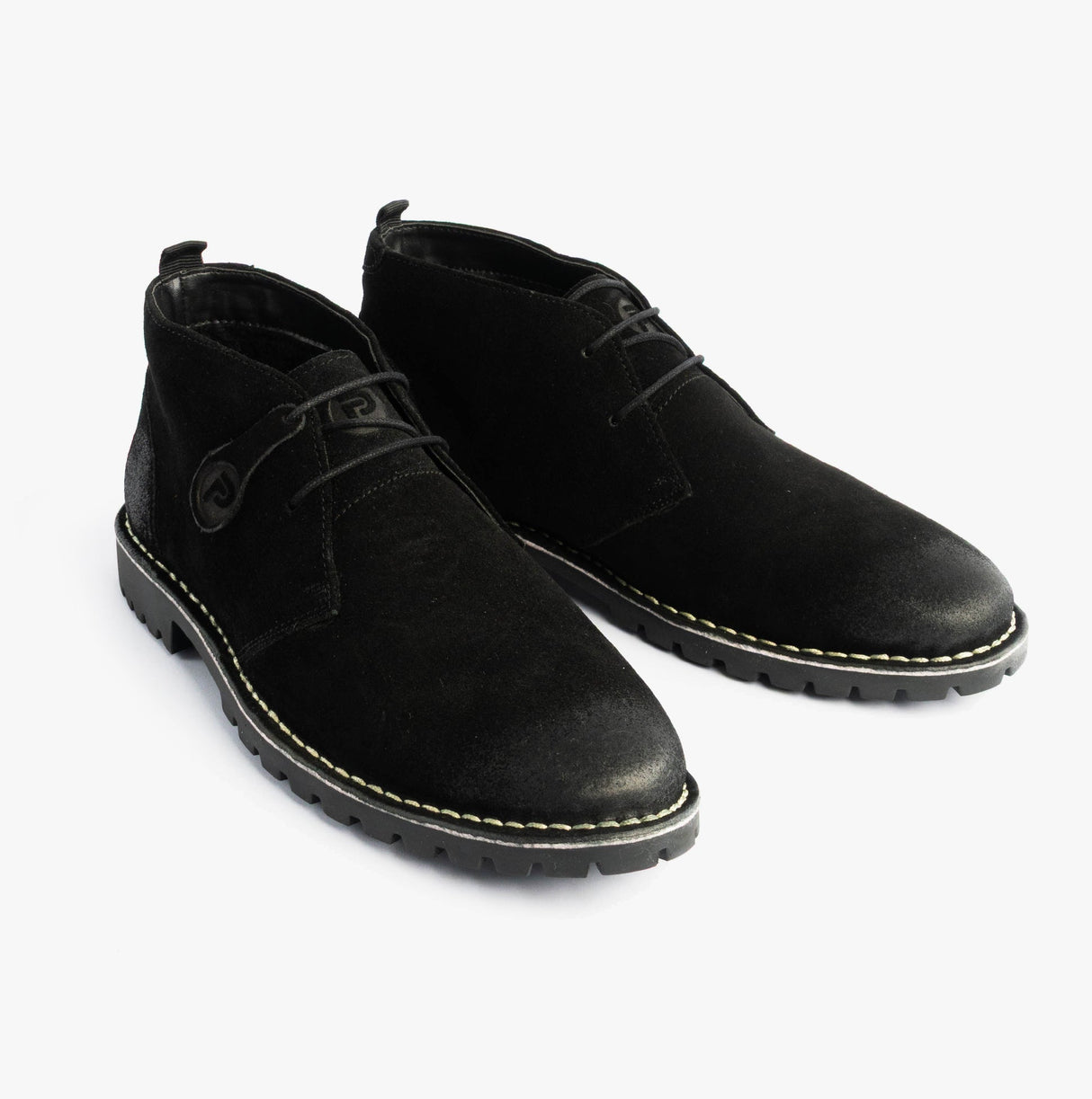 Popps COOPER Mens Desert Boots Black